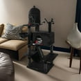 thumbnail image 2 of Demi Bonn 67" Gothic Cat Tree Tower with Scratching Post and Cat Condo, Cat Tree House with Hammock, for Small Medium Cats, Black, 2 of 7
