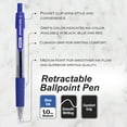 thumbnail image 5 of BAZIC Ballpoint Spencer Blue Retractable Pen Soft Grip 1.0 mm, (5/Pack), 1-Pack, 5 of 7