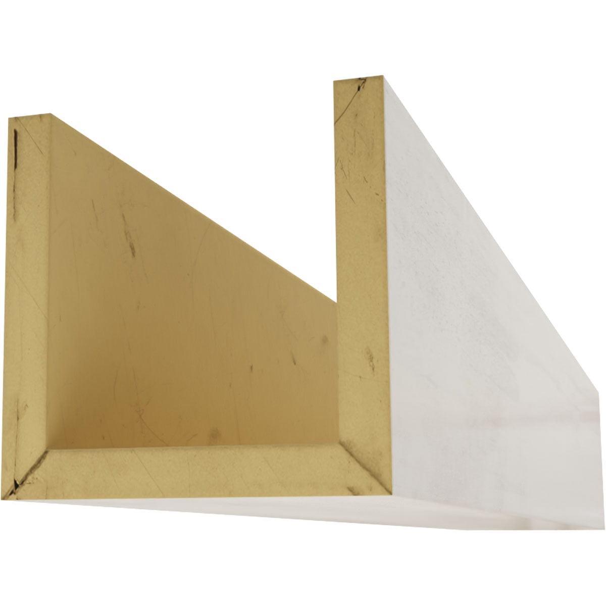 Ekena Millwork 6"W x 4"H x 18'L 3-Sided (U-beam) Rustic Smooth Endurathane Faux Wood Ceiling Beam, Factory Prepped