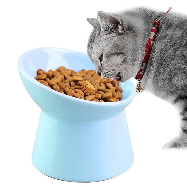 Elevated Pet Bowl Neck Protection Ceramic Cat Bowl Cat Water Bowl for Kitten