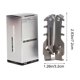 thumbnail image 3 of Trípode de soporte para botes de gas de camping de acero inoxidable - estabilizador plegable plano para latas, cabe 110g 230g 450g en latas largas, soporte portátil para cocinas exteriores, plata, 3 of 6