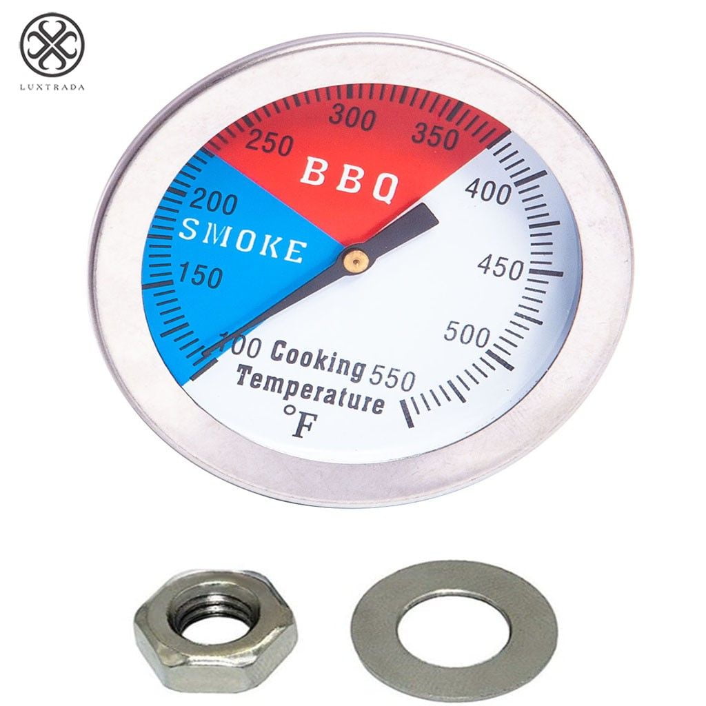 Luxtrada Temperature Thermometer Gauge Barbecue BBQ Grill Smoker Pit