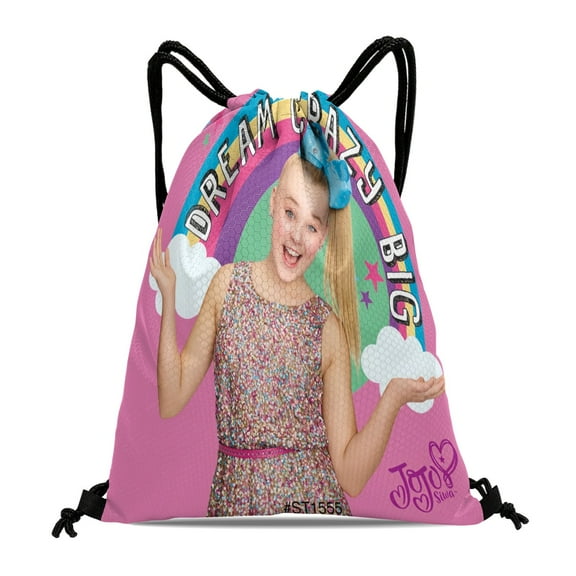 Drawstring Backpack for JoJo Siwa Party Favor Bags Sackpack Adults Women Men Sports for Gym Travel Swimming Hiking Camping Tote Bag 11.8 × 15.7 in