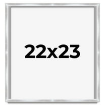 22x23 Frame Silver Whitewashed Wood Grain Solid Wood Shadow Box | 0.75 Inch Moulding Width | 0.75