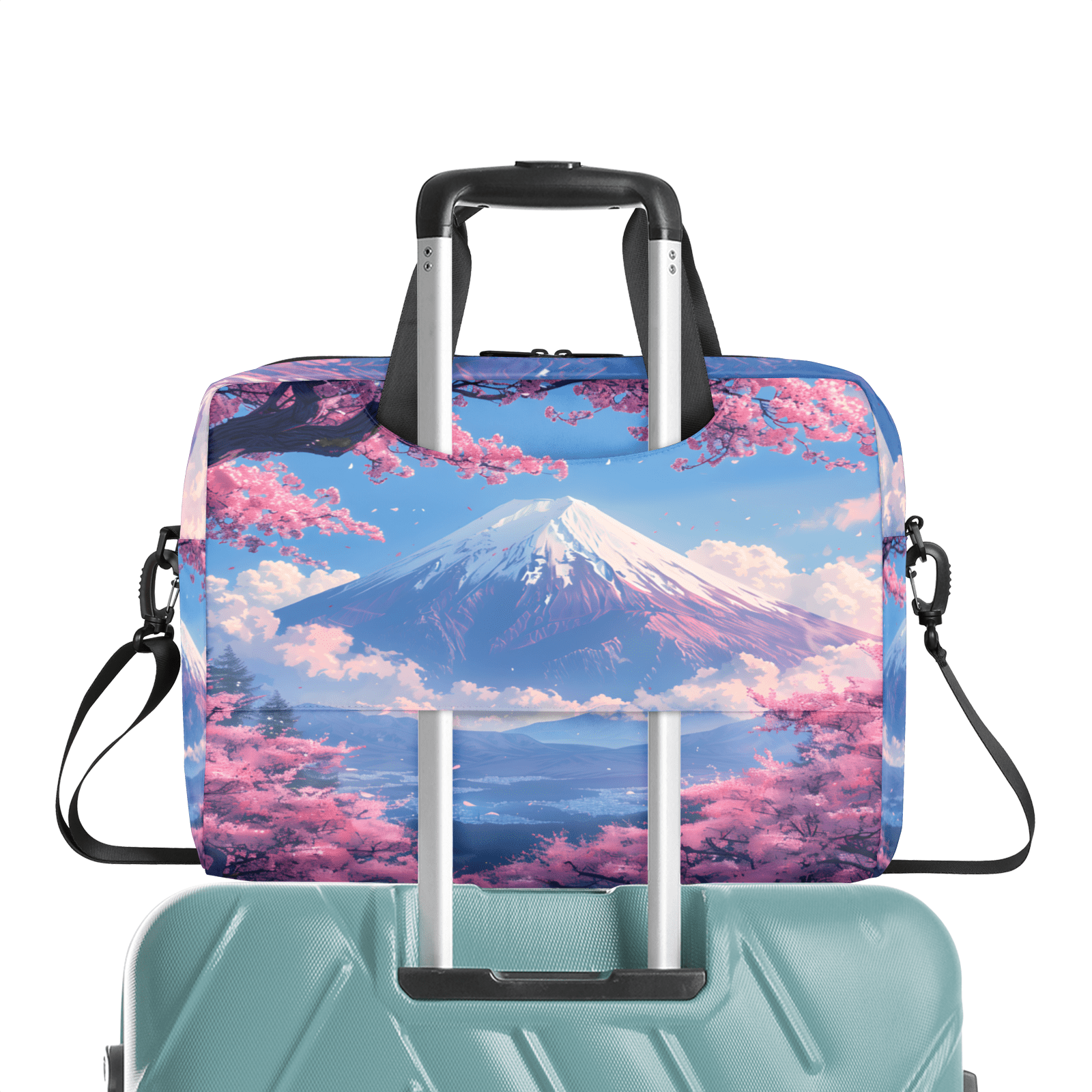 Herdesigns Asian Japanese Laptop Bag for Women Men, Computer Case Briefcase Messenger Bags, 15-15.6 inch Laptop Sleeve Shoulder Bag