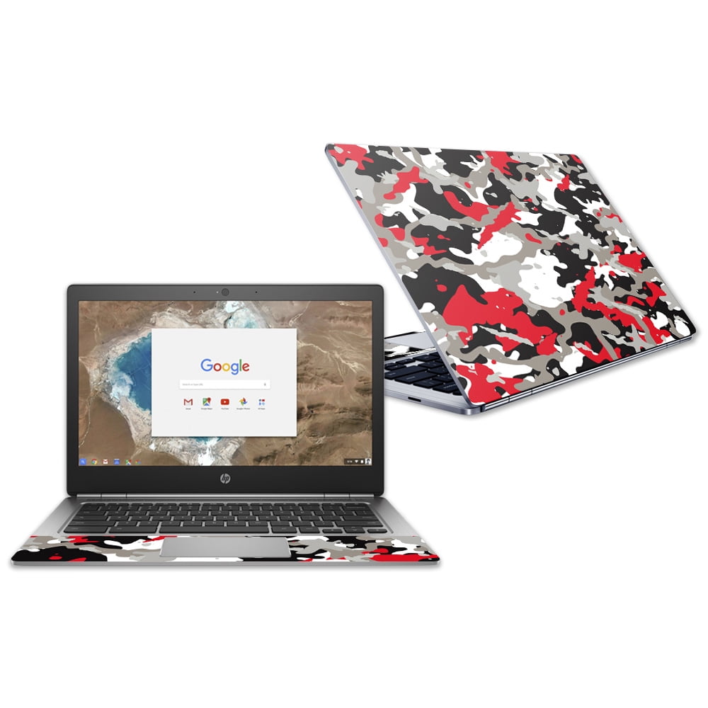 Skin For HP Chromebook 13 G1 13.3" (2018) Red Camo Protective