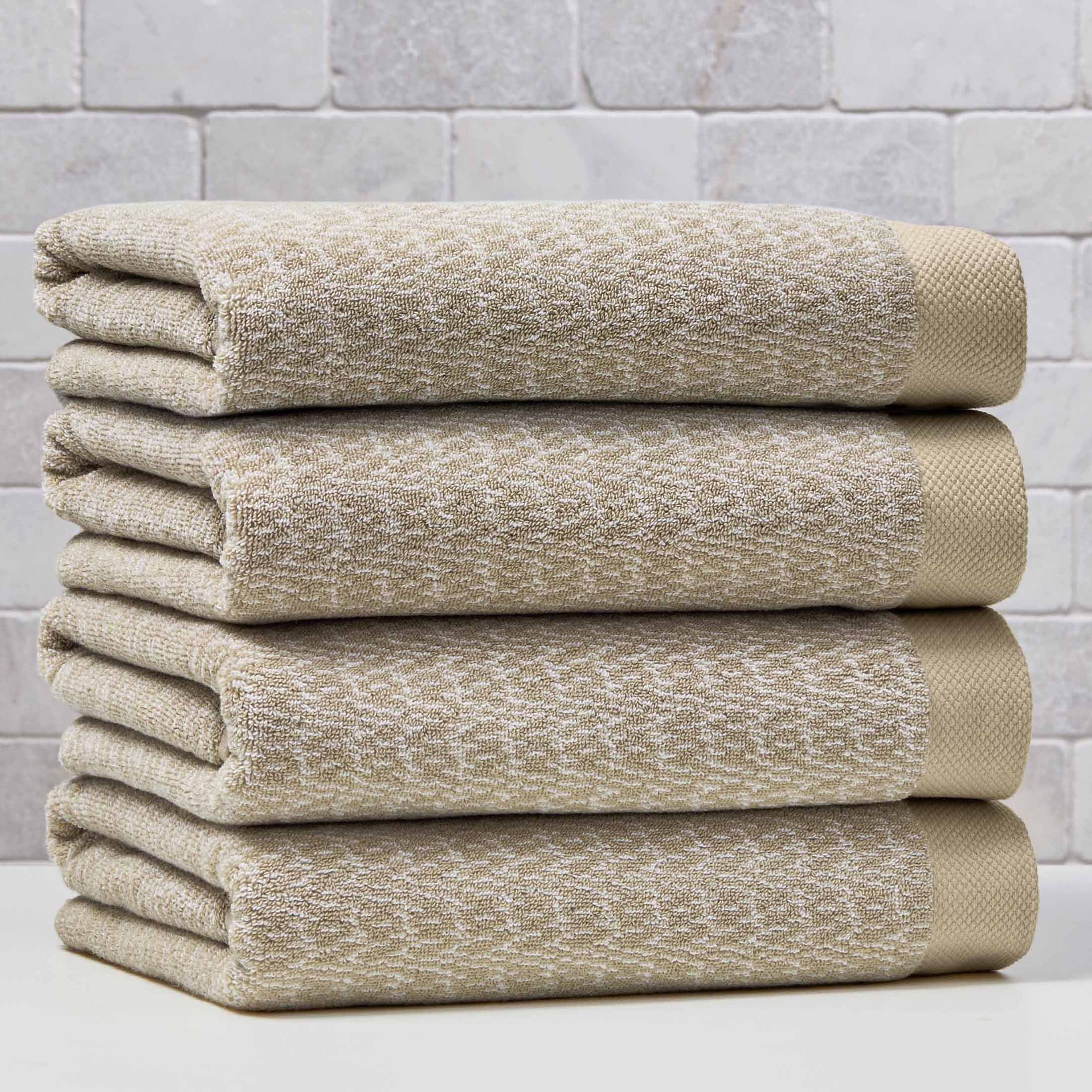 Better Homes & Gardens Signature Soft Cotton Melange 6-Piece Bath Towel Set, Almond Biscuit