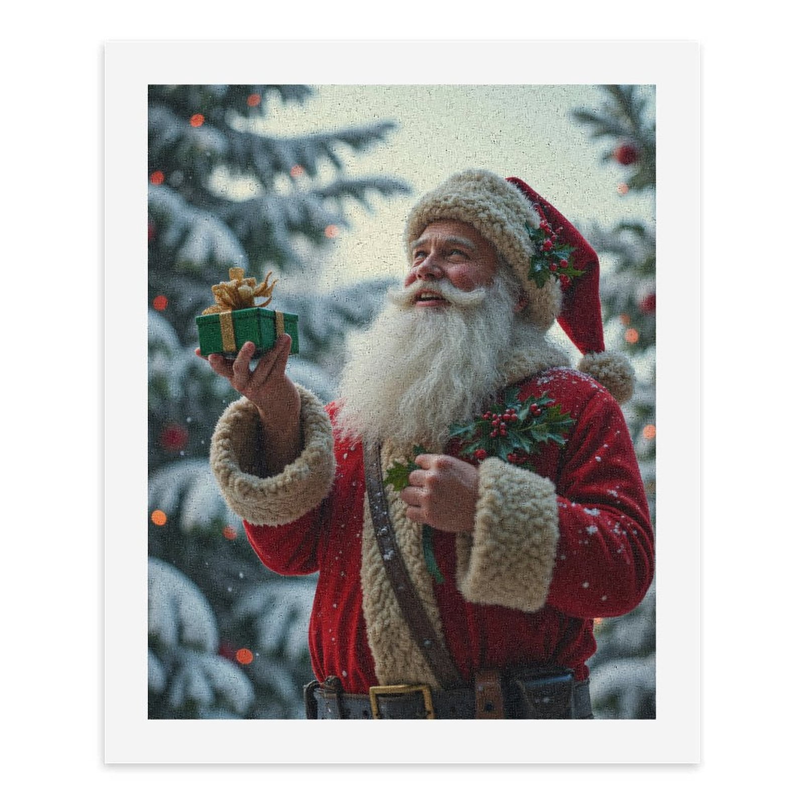Paint By Numbers Kit for Adults Beginner - Santa Claus Festive Cheerful DIY Canvas Painting Kits for Adults, Frameless Paint By Number for Adults for Home Wall Decor 16x20 Inch