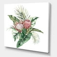 thumbnail image 3 of Designart ' Queen Proteas Palm & Monstera Leaves ' Traditional Canvas Wall Art Print, 3 of 3