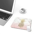 thumbnail image 3 of Gaming Mouse Pad - White Pink Marble Rose Gold Pineapple Mouse Pads, Anti-Slip Rubber Base and Waterproof Surface, Mouse Mat Mousepad for Computer, Laptop, Office, Home - Square, 3 of 6