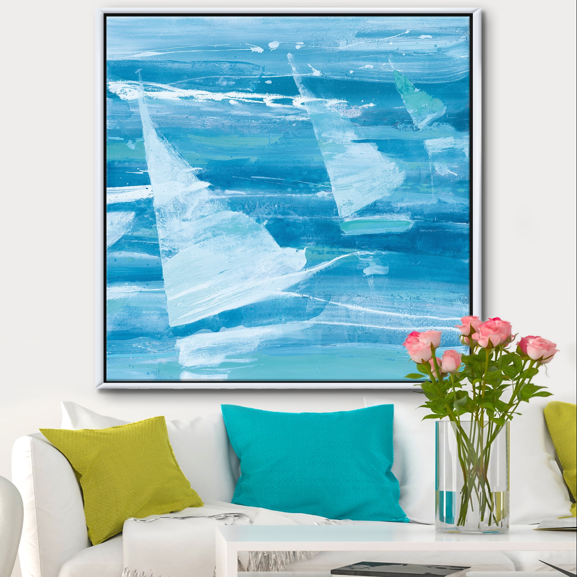 Designart ' From the Shore I ' Nautical & Beach Framed Canvas