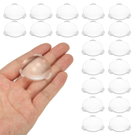 Uxcell 20 Pack Biconvex Lens, 34mm Dia. 42mm Focal Length Aspheric Optical Lenses Magnifier Paperweight Acrylic Double Convex for DIY Office Desk Home Science Experiment Telescope