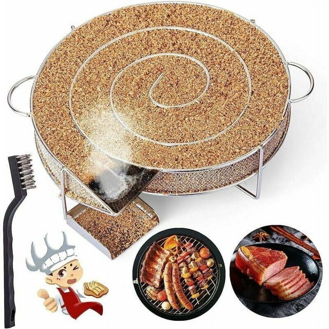 Generador de humo frío para ahumadores, ahumar carne y pescado con cepillo para limpiar parrillas de barbacoa.