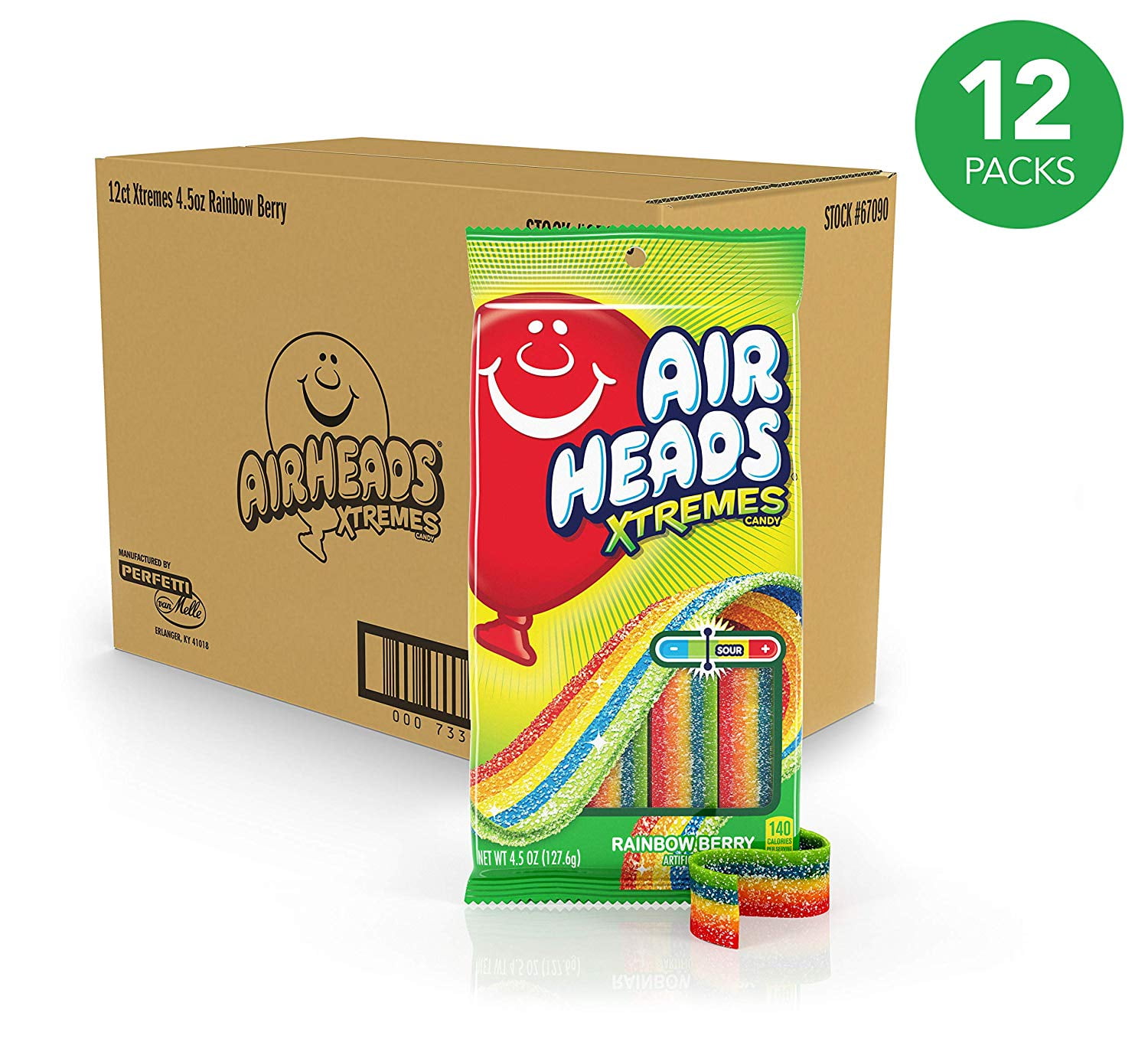Buy Airheads Xtremes Sweetly Sour Candy Belts, Rainbow Berry, Halloween