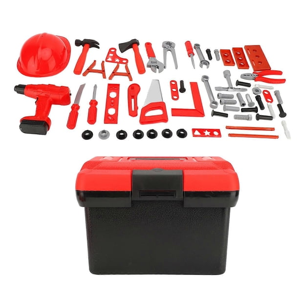 55pcs Kids Tool Set with Tool Box Electronic Toy Drill Construction Tools for Kids