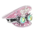 thumbnail image 4 of Sombrero plano con diamantes de imitación y gafas con purpurina Yinane sombrero de fiesta para Halloween Rosa, 4 of 8