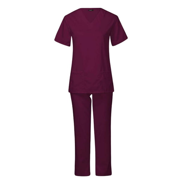 Uniforme de enfermería Salvador Pantalones superiores Rojo S