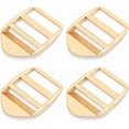 thumbnail image 2 of 1 Inch Metal Ladder Lock Tri-Glide Tension Lock Slide Buckle for Adjustable Backpack Strap 4pcs SC08 (Gold), 2 of 7