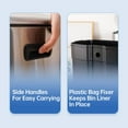 thumbnail image 3 of YRLLENSDAN 10 Gallon(40L) Trash Can, Fingerprint Proof Stainless Steel Kitchen Garbage Can with Removable Inner Bucket and Hinged Lids, Pedal Rubbish Bin for Home Office, 3 of 7