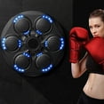 thumbnail image 1 of asddcavvf avec Gants de Boxe Machine de Boxe Intelligente avec LED Montage Mural Électronique Maison Boxe Musique Exercice Sac de Yoga, 1 of 7