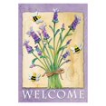 thumbnail image 1 of Toland Home Garden Lavender Welcome 28 x 40 Inch Decorative Spring Summer Buzzing Bee Flower House Flag, 1 of 1