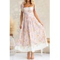 thumbnail image 2 of Women's Printed Tie Shoulder Midi Cami Dress with 100% Polyester Fabric for Elegant Everyday Wear and Effortless Style, 2 of 8