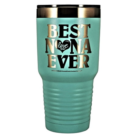 GIFTS FOR NANA â?? â??BEST NANA EVER ~ LOVE YOUâ? GK Grand Engraved Stainless Steel Vacuum Insulated Tumbler Travel Coffee Mug Hot Cold Wine Mothers Day Birthday Christmas (Pastel Teal, 30 oz)