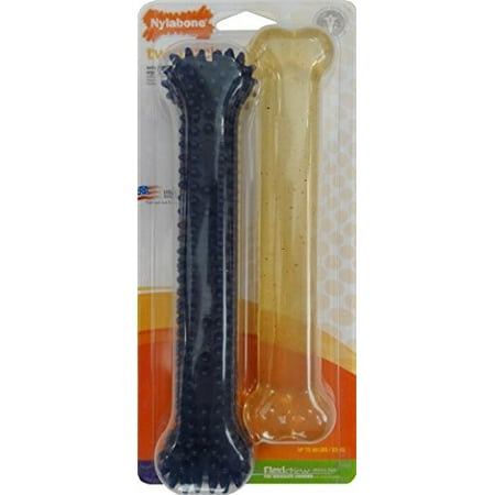 - Nylabone Dental Chew and Flexi Chicken Chew, Twin Pack, Large Multi-Colored