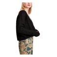 thumbnail image 3 of Free People Women's Moonbeam V-Neck Sweater Black Size Small, 3 of 4