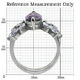 thumbnail image 2 of Luxe Jewelry Designs Stainless Steel Women's Engagement Ring with CZ Amethyst - Size 9, 2 of 4