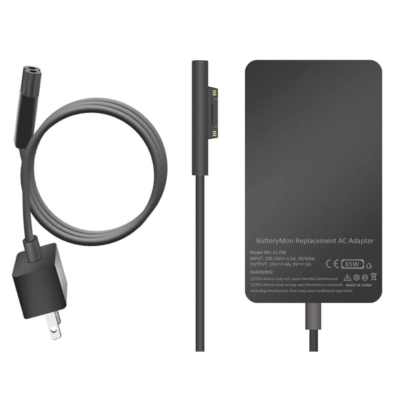 65W Laptop Charger for Microsoft Surface Pro 9 Pro 8 Pro 7  Pro 7 Pro 6 Pro 5 Pro 4 Pro 3 Pro X Surface Laptop 4 3 2 1 Laptop Go Laptop Studio Surface Go 1 2 3 Tablet Surface Book 3 2 1