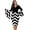 Black, variant on Plus Size Dresses for Women Patchwork Bodycon Dress Hip Wrap Bell Long Sleeve Dress Casual Swing Party Dress