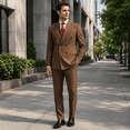 thumbnail image 3 of HBDesign Mens Summer 2 Piece Double Breasted Suit Set Quick Dry Peak Lapel Blazer Pants Business Formal Wedding, 3 of 6