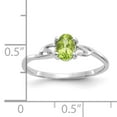 thumbnail image 2 of Finest Gold 14K White Gold Peridot Birthstone Ring - Size 7, 2 of 2