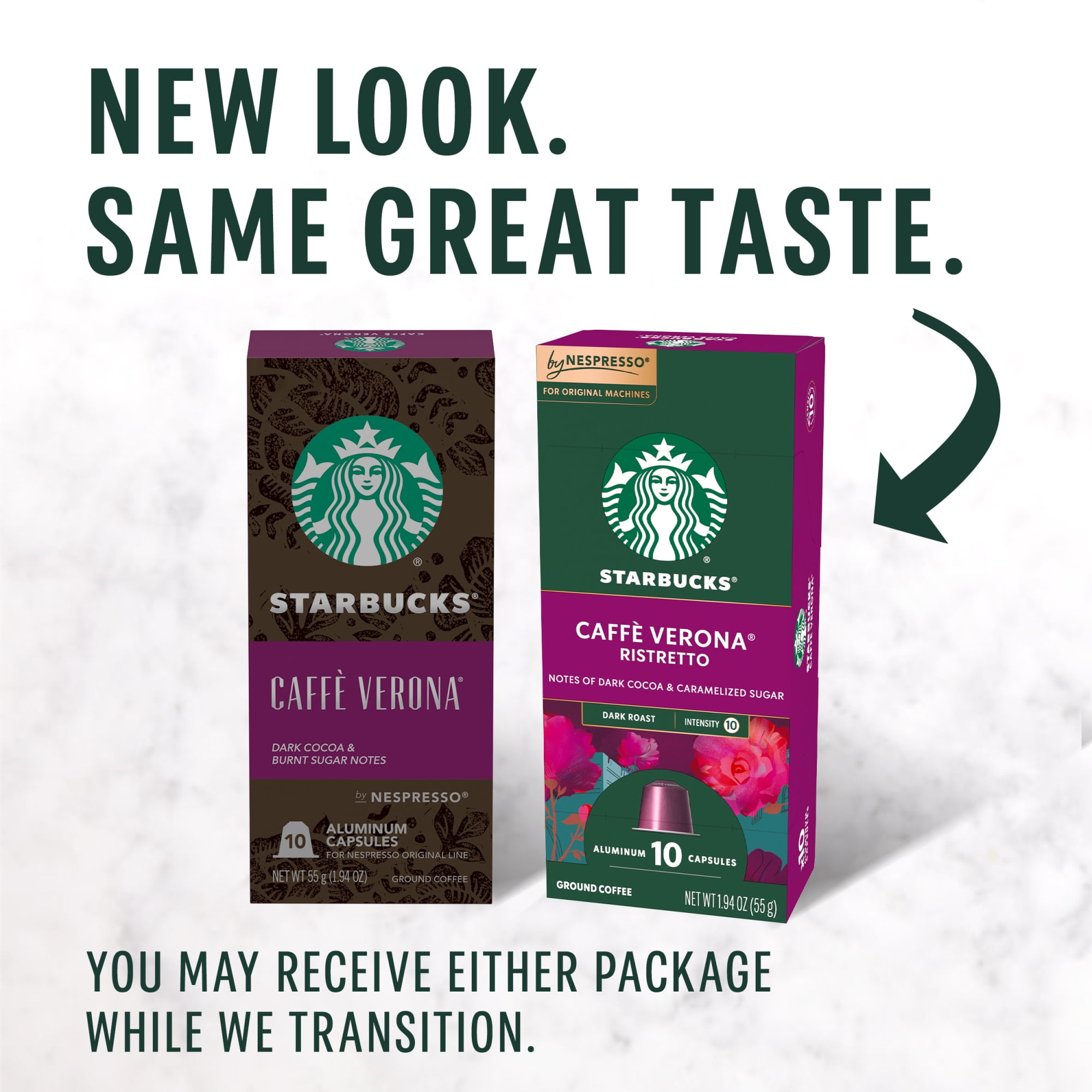 Starbucks By Nespresso Original Line, Caffè Verona, Dark Roast Nespresso Pods, 10 Count, 5 Pack