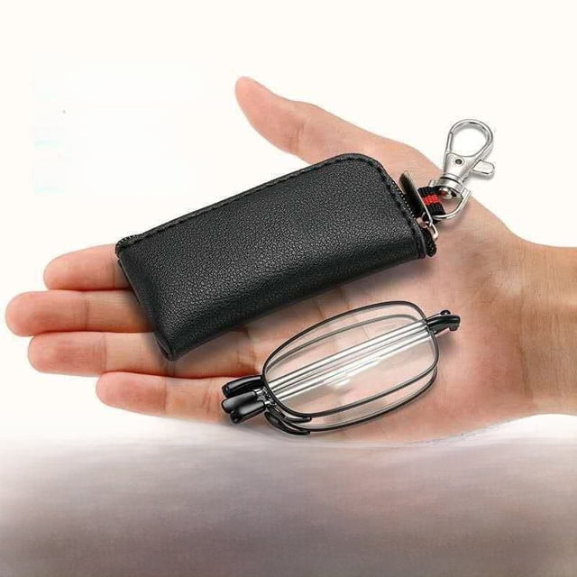 Gafas de lectura con antena para hombre, plegables, portátiles, antifatiga por luz azul, ultraligeras, de moda, gafas para hombre y mujer mayores