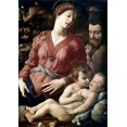 thumbnail image 2 of Bronzino, Agnolo 14x18 Black Ornate Wood Framed with Double Matting Museum Art Print Titled - The Family, 2 of 4