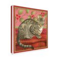 thumbnail image 2 of Trademark Fine Art 'Gray Cat On Red' Canvas Art by Francien Van Westering, 2 of 3