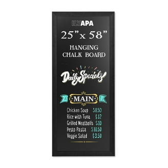 Ilyapa Rustic Double Sided Swinging Chalkboard Sidewalk Sign 30 X 40 Inches White Magnetic A Frame Alternative Menu Board Sandwich Board Message Sign Freestanding Sandwich Sign For Restaurant