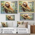 thumbnail image 4 of Designart "Leisurely Arboreal Climb" Sloth Floater Framed Canvas Prints, 4 of 5