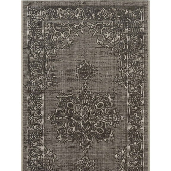 SAFAVIEH Palazzo Teague Traditional Area Rug, Light Grey/Anthracite, 2' x 3'6"