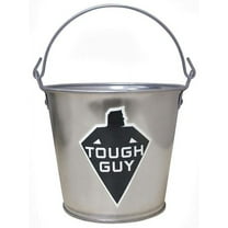 1/2 gal Round Bucket, 6 in Dia, Silver, Galvanized Steel