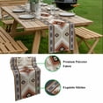 thumbnail image 5 of Brown Gray Boho Table Runner - 108 Inch Long, Kitchen Dining Table Runner Dresser Scarves, Southwestern Ethnic Abstract Geometric Farmhouse Decor for Coffee Tables Wedding Party Banquet, 5 of 8