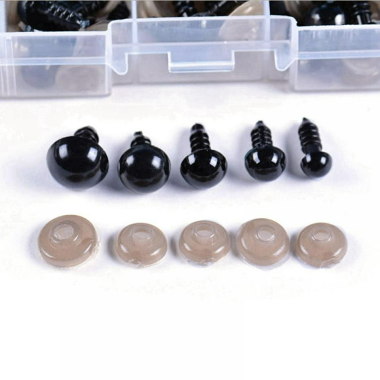 Besttoyhome colorful black plastic safety eyes & noses 6-20mm