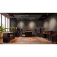 thumbnail image 4 of MSI 9.5" x 120" 3D Umber Fluted Wood Slat Acoustic Sound Absorbing Wall Paneling (Set of 4), 4 of 6