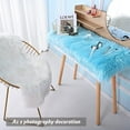 thumbnail image 2 of Junovo Luxury Fluffy Area Rugs Areary Rug for Bedroom Shaggy Rugs Area Carpet for Living Room Bedroom Room,2'x3',Aqua Blue, 2 of 7