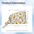 thumbnail image 6 of Kdxio Bee and Flowers Pattern Turban Hat for Women Men Comfortable Adjustable Cleaning Working Cap with Sweatband, 6 of 8
