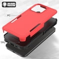 thumbnail image 2 of for iPhone 16 Pro Max Case,Heavy Duty Drop Protection Edge Raised Rugged Shockproof/Drop Proof/Dust Proof Military Protective Tough Durable Cell Phone Cover for Men Women for iPhone 16 Pro Max,Red, 2 of 5