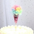 thumbnail image 5 of WHAMVOX 8Pcs Cake Toppers Party Favors Supplies Ice Cream Cupcake Decoration for Birthday Wedding (Assorted Color), 5 of 8