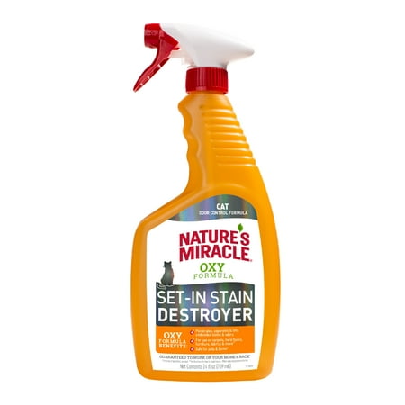 Nature’s Miracle Oxy Formula Set-In Stain Destroyer for Cats, Orange Scent, 24 oz
